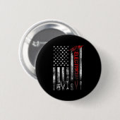 Badge Rond 5 Cm Electrician American Flag Funny Electricians Tools (Devant & derrière)