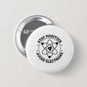 Badge Rond 5 Cm Électrons physiciens | Cadeau de sciences physique (Devant & derrière)