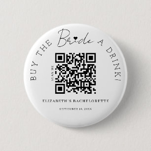 Badge Rond 5 Cm Elegance Acheter L'Épouse Un Bouton Code QR Boisso