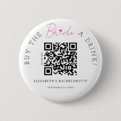 Badge Rond 5 Cm Elegance Acheter L'Épouse Un Bouton Code QR Boisso (Devant)