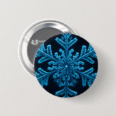 Badge Rond 5 Cm Elégance congelée : Design complexe de flocon de n (Devant & derrière)
