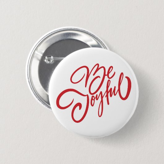 Badge Rond 5 Cm Elégant Be Joyful Holiday Design (Devant & derrière)