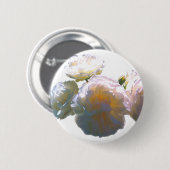 Badge Rond 5 Cm Elégant blanc pêche orange roses (Devant & derrière)