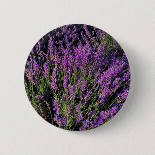 Badge Rond 5 Cm Élégant Broche Lavande