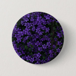 Badge Rond 5 Cm Élégant brooche de fleurs violettes