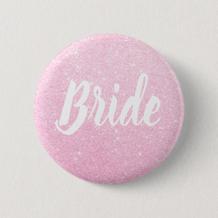 Badge Rond 5 Cm Élégant et moderne rose parties scintillant d'or m