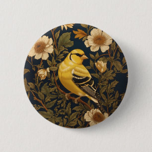 Badge Rond 5 Cm Élégant Goldfinch américain