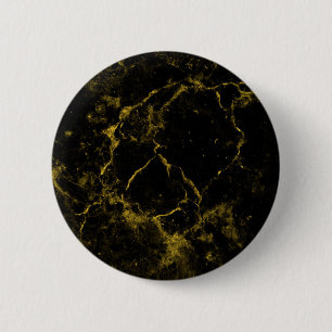 Badge Rond 5 Cm élégant marbre moderne chic noir et or