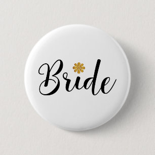 Badge Rond 5 Cm Élégant Mariage de la Fête des mariées de mariée