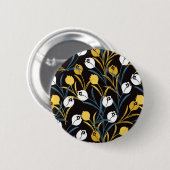 Badge Rond 5 Cm Élégant motif floral de Tulipe (Devant & derrière)