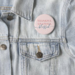 Badge Rond 5 Cm Élégant rose vif remerciant béni<br><div class="desc">Élégant rose vif remerciant bouton béni reconnaissant</div>