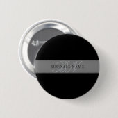 Badge Rond 5 Cm Élégant script modifiable Nom commercial/autre tex (Devant & derrière)