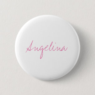 Badge Rond 5 Cm Élégant stylé tendance unique écriture manuscrite 