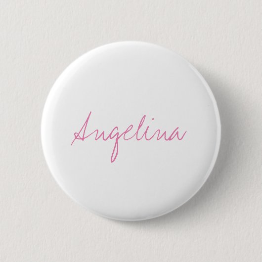 Badge Rond 5 Cm Élégant stylé tendance unique écriture manuscrite (Devant)