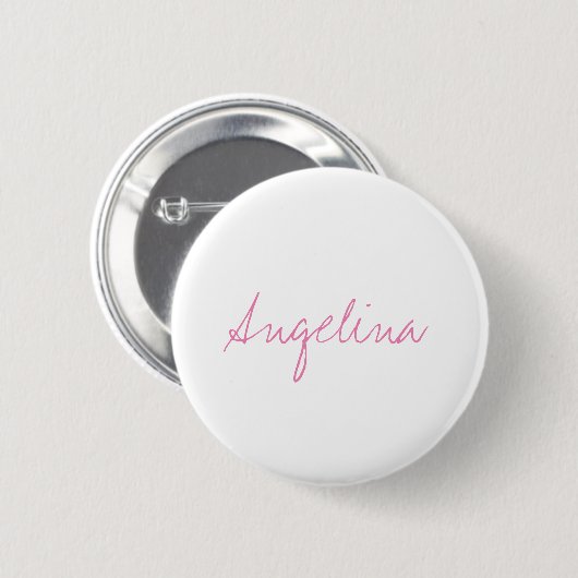 Badge Rond 5 Cm Élégant stylé tendance unique écriture manuscrite  (Devant & derrière)