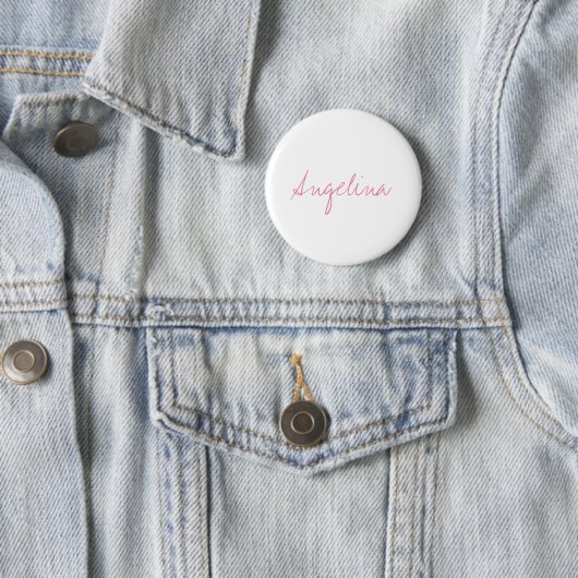 Badge Rond 5 Cm Élégant stylé tendance unique écriture manuscrite (En situation)