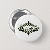 Badge Rond 5 Cm Élégant végétarien (Devant & derrière)