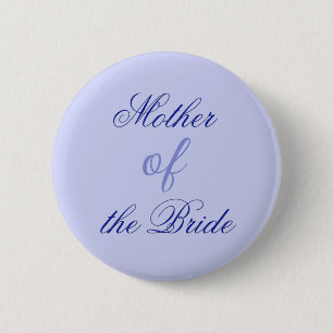 Badge Rond 5 Cm Élégante Bleue Mère de la Mariée