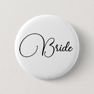 Badge Rond 5 Cm Élégante Calligraphie Bride Bachelorette Party