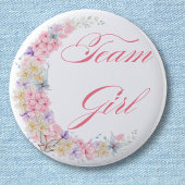 Badge Rond 5 Cm élégante équipe botanique rose fille baby shower c