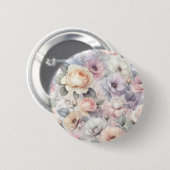 Badge Rond 5 Cm Élégante floraison Rose (Devant & derrière)