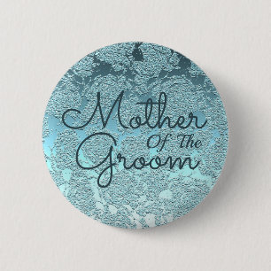 Badge Rond 5 Cm Elégante Mariage Verte Turquoise Mère De La Salle