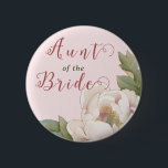 Badge Rond 5 Cm Élégante Tante de la mariée Blush Rose Floral<br><div class="desc">L'élégant bouton Fleur rose pâle de la tante de la mariée est doté d'une fleur pivoine rose vif et d'un script moderne, contre un arrière - plan rose pâle subtil, ajoutant un contraste doux et rehaussant sa beauté naturelle et l'élégance. ♥ Affichez la collection sur cette page pour trouver les...</div>