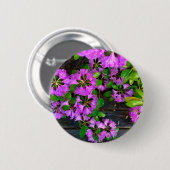 Badge Rond 5 Cm Elégants fleurs roses azalées roses (Devant & derrière)