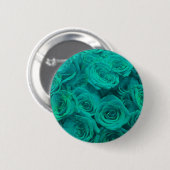Badge Rond 5 Cm Élégants roses verts turquoises (Devant & derrière)