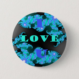 Badge Rond 5 Cm Élément d'amour cosmique - Impression d'art