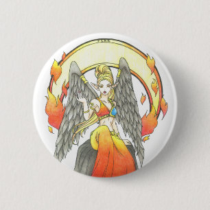 Badge Rond 5 Cm Élément de bouton de feu