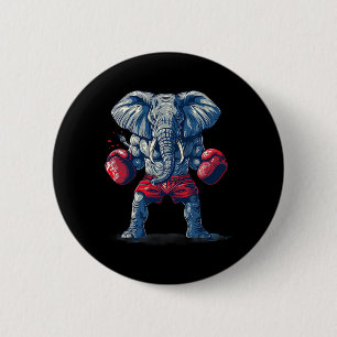 Badge Rond 5 Cm Élément de boxe avec gants de boxe Kickboxing Amus