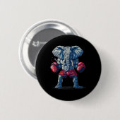 Badge Rond 5 Cm Élément de boxe avec gants de boxe Kickboxing Amus (Devant & derrière)