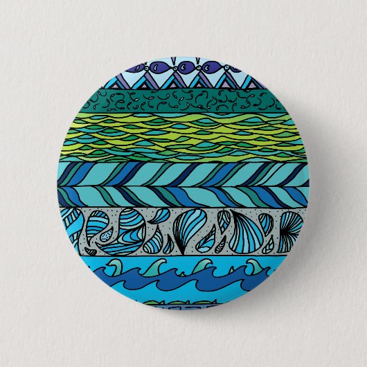 Badge Rond 5 Cm Éléments de l'eau (Devant)