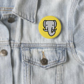 Badge Rond 5 Cm Eléphant (En situation)