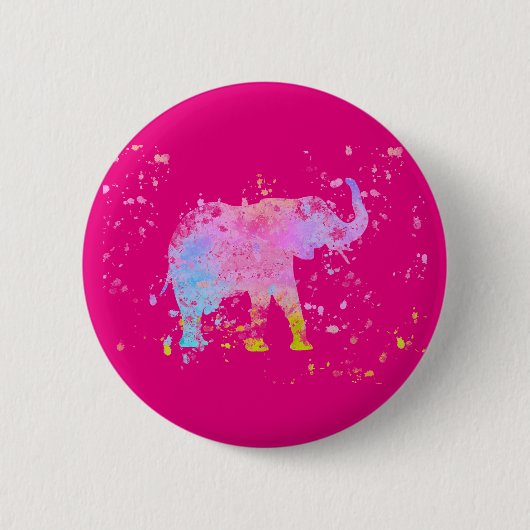 Badge Rond 5 Cm Elephant (Devant)