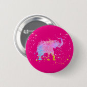 Badge Rond 5 Cm Elephant (Devant & derrière)