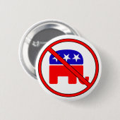 Badge Rond 5 Cm Eléphant anti-républicain (Devant & derrière)