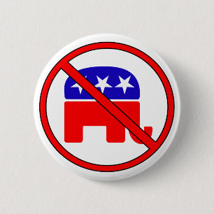 Badge Rond 5 Cm Eléphant anti-républicain