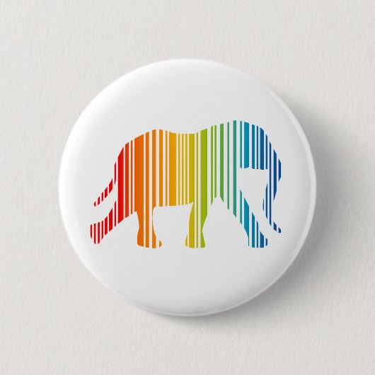 Badge Rond 5 Cm Eléphant avec code barre de couleur (Devant)
