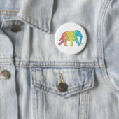 Badge Rond 5 Cm Eléphant avec lignes (En situation)