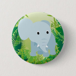 Badge Rond 5 Cm Eléphant Bébé mignon