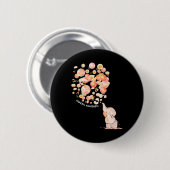 Badge Rond 5 Cm Eléphant Bombe Orange Leukemia Aware (Devant & derrière)