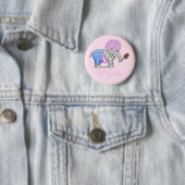 Badge Rond 5 Cm Éléphant de la Saint-Valentin (En situation)