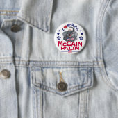 Badge Rond 5 Cm Éléphant de républicain de McCain Palin (En situation)