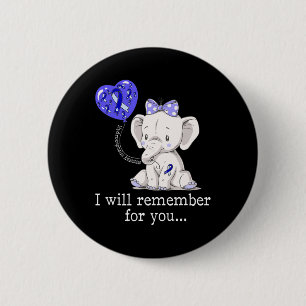 Badge Rond 5 Cm Elephant de sensibilisation à l'hydrocéphalie 1