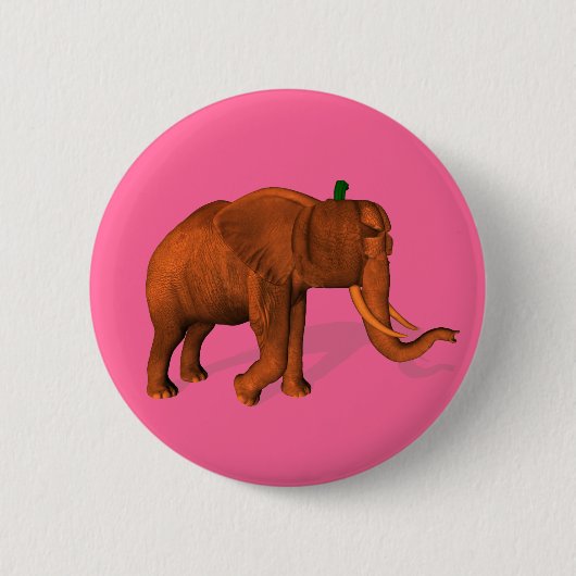 Badge Rond 5 Cm Eléphant d'Halloween (Devant)