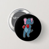 Badge Rond 5 Cm Elephant fait la boîte (Devant & derrière)