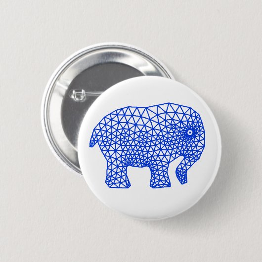 Badge Rond 5 Cm Eléphant fini (Devant & derrière)