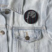 Badge Rond 5 Cm Eléphant gris (En situation)